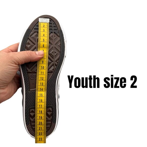 Converse Chuck Taylor All Star Youth Boy's Slip on Shoes Size 2 Navy Blue/ Black - Picture 9 of 12